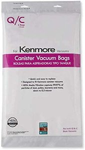 lot 60588 image: SoB HEPA Vacuum Cleaner Replacement Bags fit to Kenmore Canister Vacuums - Designed to Fit to Kenmore Vacuum Bags QC Type Fits Models 53292 - Package of 6 Premium Bags