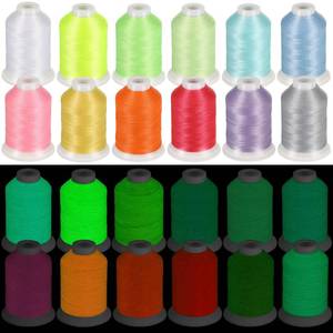 lot 60591 image: 8 Colors Glow in The Dark Embroidery Thread Colorful Polyester Embroidery Machine Thread 550 Yard Luminary Embroidery Thread Sewing Thread for Embroidery Quilting Sewing Decorations