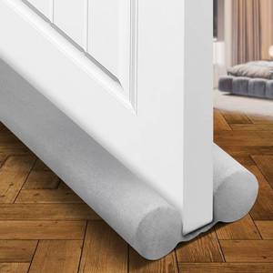 lot 60624 image: Holikme Door Draft Stopper Door Sweep Weather Stripping Noise Blocker Window Breeze Blocker Adjustable Door Sweeps, Grey