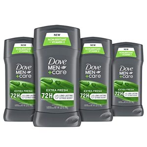lot 60641 image: Dove Men  Care Antiperspirant Deodorant, 72hr Sweat & Odor Protection, Vitamin E, Triple Moisturizer, 4 Pack