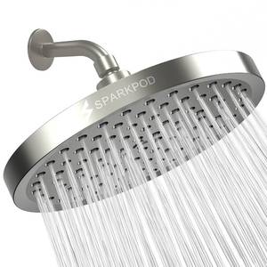 lot 60664 image: SparkPod Shower Head - High Pressure Rain - Premium Quality Luxury Design - 1-Min Install -Easy Clean Adjustable Replacement for Your Bathroom Shower Heads (Elegant Brushed Nickel, 8 Inch Round)