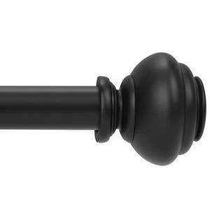 lot 60686 image: MERJULAN Curtain Rods for windows,1 Diameter Curtain Rod, 32-48 Standard Decorative Window Curtain Rod Set with Brackets for bathroom Kitchen Bedroom Window, Black
