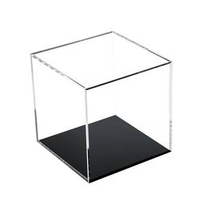 lot 60705 image: KCGANI Transparent Acrylic Square Cube Containers with Lid Storage Boxes, Action Figures Home Storage Organizing Toys Craft Supplies Display Case, Countertop Plexiglass Display Case, 4x4x4Inch
