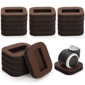 lot 60706 image: Pumtus 20 Pack Felt Furniture Cups, Anti-Sliding Bottom Caster Pads, Bed Wheel Couch Slide Stopper, Hardwood Floor Protector Fixed Standing Coasters for Carpet, Tile, Laminate Floors, Fit 2.1 x 1.2