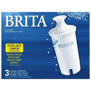 lot 60714 image: Brita Standard Water Filter Replacement Filters for Pitchers and Dispensers BPA Free 3 Count - Retail $77.06