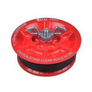 lot 60719 image: Oatey 33403 4-in. End of Pipe Gripper Mechanical Plug with Galvanized Screw and Wing Nut, 4 Inch, Red