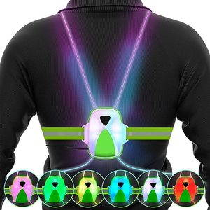 lot 60723 image: FIXEY AN Running Vest, Running Light for Runners, Safety Reflective Running Gear for Men Women, 6 Multicolor, USB Rechargeable, Waterproof, LED Light Vest for Night Running, Walking, Jogging, Green