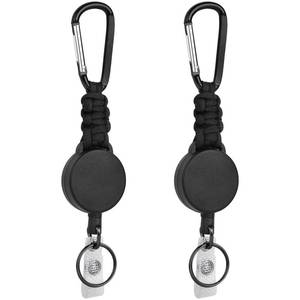 lot 60725 image: AOMIG 2 Pack Retractable Keychain, Multitool Carabiner Badge Holder, Retractable ID Badge Clip Reel, Retractable Key Chain