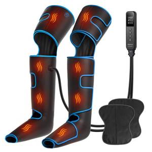 lot 60730 image: CINCOM Leg Massager with Heat and Compression, Full Leg Massager for Circulation and Pain Relief with 3 Heats 3 Modes 3 Intensities Gift for Mom Dad - FSA HSA Eligible - Retail $158.31