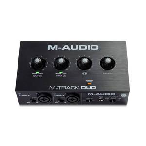 lot 60736 image: M-Audio M-Track Duo � USB Audio Interface for Recording, Streaming and Podcasting with Dual XLR, Line & DI Inputs, plus a Software Suite Included