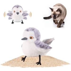 lot 60754 image: Potaroma Cat Toys Flapping Bird (No Flying), Lifelike Sandpiper Chirp Tweet, Rechargeable Touch Activated Kitten Toy Interactive Cat Exercise Toys for All Breeds Cat Kicker Catnip Toys 4.0
