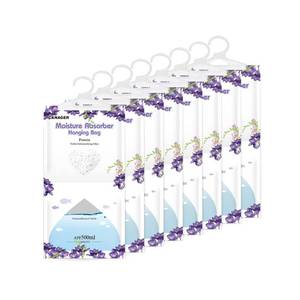lot 60758 image: CANAGER Hanging Moisture Absorber, Lavender Vanilla Moistureproof Hanging BagDehumidifier Bag (8 packs) Hanging Closet Dehumidifier Bags, Moisture Absorb 12.5 oz