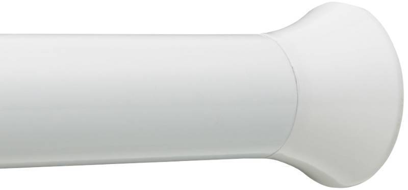 lot 48801 image: Amazon Basics Tension Curtain Rod, Adjustable 24-36 Width - White, Classic Finial - Retail - $16.24