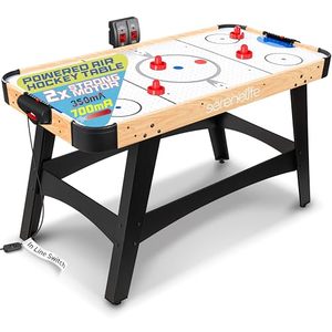 lot 7652 image: SereneLife 58 Air Hockey Game Table with 2X Stronger Motor, Digital LED Scoreboard, Puck Dispenser & Complete Accessories