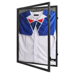 lot 7665 image: IHEIPYE Jersey Frame Display Case Black Lock,Large Shadow Box Lockable with 98% UV Protection Acrylic Linen Lining and Hangers for Baseball Basketball Football Soccer Hockey 2XL Sport Jersey Shirt