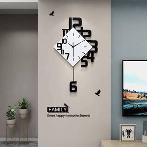 lot 7671 image: FLEBLE Large Wall Clocks for Living Room Decor Silent Pendulum Battery Operated Non-Ticking for Bedroom Kitchen Office Home 26 Decorative Clock Square White Wood Wall Decor for School Indoor