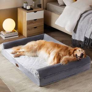 lot 7673 image: WNPETHOME Dog Beds for Large Dogs, Orthopedic Sofa Dog Bed Mat Pillow with Removable Waterproof Cover, Egg-Foam Dog Crate Bed for Medium Large Dogs