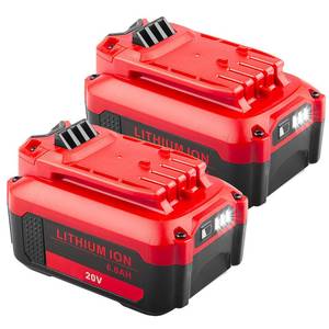 lot 7674 image: Futurebatt 2Pack 20V 6.0Ah High-Output Battery for Craftsman V20 Lithium Battery 20-Volt Power Tools CMCB201 CMCB202 CMCB202-2 CMCB204 CMCB204-2 CMCB205 Battery