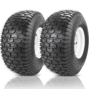 lot 7676 image: 20x8.00-8 Lawn Mower Tires with Rim,4 Ply Tubeless Tractor Turf Tire,34 Borehole, 3.5 Offset Hub, 316 Keyway for Riding Lawn Mowers (20x8.00-8 -Tubeless with Rim)