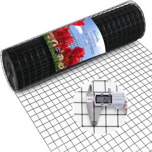lot 7709 image: Black Hardware Cloth 1x1 Inch 24x50 ft 16 Ga,Plastic Coated Chicken Wire Mesh Fencing,PVC Coated Welded Wire Fencing,Wire Fence Rolls,Vinyl Coated Wire Mesh for Garden Fence,Rabbit Wire Fence
