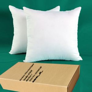 lot 7715 image: Allisbest Set of 2 Ultra Plump Cotton Fabric 16 X 16 Inches Throw Pillow Inserts, Down Alternative Couch Pillow Inserts Bed Pillows for Decorative Pillow Covers
