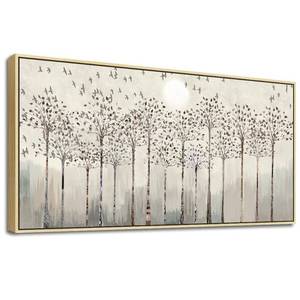 lot 7723 image: Scenery Abstract Wall Paintings Framed Canvas Wall Art For Living Room Large Office Wall Decor For Bedroom Wall Decorations Pictures Artwork Canvas Prints Boho Home Wall Decor Natural Wood Framed