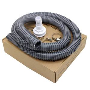 lot 7745 image: Airtak Bilge Pump Hose 1-18-Inch Diameter Plumbing Installation Kit  6 FT Premium Quality Kink-free Flexible PVC Hose  Includes 2 Hose Clamps and Thru-Hull Fitting