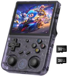 lot 15308 image: RG353V Handheld Game Console , Dual OS Android 11 and Linux System Support 5G WiFi 4.2 Bluetooth Moonlight Streaming HDMI Output Built-in 64G SD Card 4452 Games (RG353V-Purple)