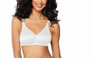 lot 15309 image: Bali Womens Double Support Wireless Bra, Comfortsoft Full-coverage Wirefree Df3820 Bras, White, 40B US