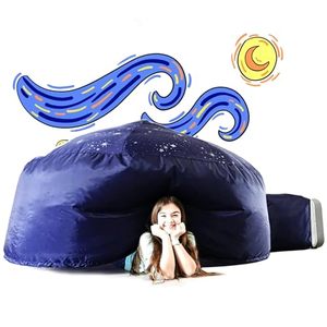 lot 15343 image: The Original Patented AirFort - Build A Fort in 30 Seconds, Inflatable Fort for Kids, Play Tent for 3-12 Years, A Playhouse Where Imagination Runs Wild, Fan not Included (Starry Night)
