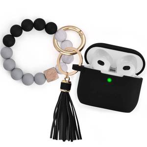 lot 15347 image: Case for Airpods 3rd Generation 2021, Filoto Silicone Airpod 3 Case Cover with Cute Bling Bracelet Keychain for Women Girl, Apple Airpods Gen 3 Protective Wireless Charging Case (Bling Burgundy)