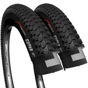 lot 15350 image: Fincci Pair 26 x 2.125 Inch Foldable Bike Tires 57-559 for MTB Mountain Hybrid Bicycle - Pack of 2 26x2.125 Tire