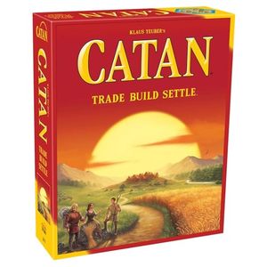 lot 15402 image: CATAN Board Game (Base Game)  Family Board Game  Board Game for Adults and Family  Adventure Board Game  Ages 10  for 3 to 4 Players  Average Playtime 60 Minutes  Made by Catan Studio (may be missing pieces)