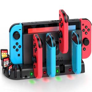 lot 15406 image: (APPEARS NEW & WORKS) Switch Controller Charging Dock Station Compatible with Nintendo Switch & OLED Model Joycons, KDD Switch Controller Charger Dock Station with Upgraded 8 Game Storage