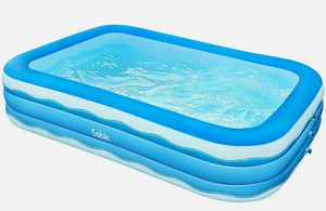 lot 15419 image: (APPEARS NEW) SABLE SA-HF071 INFLATABLE RECTANGULAR FAMILY SIZE SWIMMING POOL