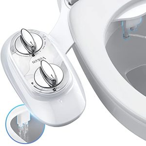 lot 15435 image: Veken Bidet Attachment for Toilet, Non-Electric Self-Cleaning Dual Nozzle (FeminineBidet Wash) Toilet Bidet, Fresh Water Sprayer Toilet Seat Attachment with Adjustable Pressure Control