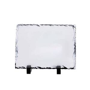 lot 15442 image: MR.R Sublimation Blanks 6x8 Rectangular Rock Slate Photo Plaque Picture Frame Glossy Surface Customized Photo Frame Novelty for Wedding,Birthday (15x20cm)