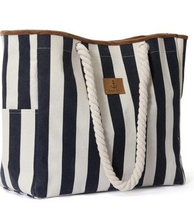 lot 15449 image: Extra Large Beach Bag - Beach Totes Bags for Women - Summer Beach Bag & Pool Bag - Canvas Beach Bags Waterproof Sandproof