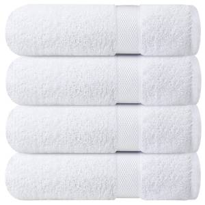 lot 15517 image: Infinitee Xclusives Premium White Bath Towels for Bathroom Set of 4 (27x54 Inches), 100% Soft Ring-Spun Cotton Bathroom Towels, Quick Dry, Durable, Ideal for Daily Use (Brilliant White)