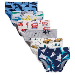 lot 15518 image: Boboking Little Boys Briefs Dinosaur Truck Toddler Kids Underwear (Pack of 6) 6-7 years