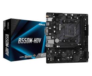 lot 15520 image: ASRock B550M-HDV Supports 3rd Gen AMD AM4 Ryzen�  Future AMD Ryzen� Processors Motherboard