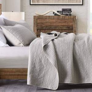 lot 15522 image: HORIMOTE HOME Quilt Set Queen Size Beige, Classic Geometric Spots Stitched Pattern, Stone-Washed Microfiber Chic Rustic Look, Ultra Soft Lightweight Quilted Bedspread for All Season, 3 Pieces
