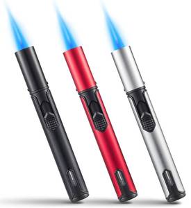 lot 15523 image: Urgrette 3 Pack Butane Torch Lighters, 6-inch Refillable Pen Lighter Adjustable Jet Flame Butane Lighter for Grill BBQ Camping (Gas Not Included)