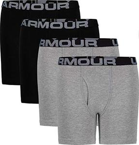 lot 15552 image: Under Armour boys Charged Stretch Jock, Lightweight & Smooth Stretch Fit Boxer Briefs, Moderate Gray, Small US