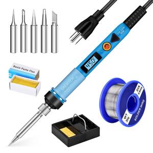 lot 15557 image: Electronics Soldering Iron Kit - 80W Digital LCD Solder Gun with ONOFF Switch Adjustable Temperature Controlled and Fast Heating Thermostatic Design Welding Tools for DIY Welding Circuit Board�(USED)