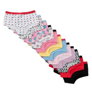 lot 15558 image: Alyce Intimates Girls Panties, Assorted Solids & Prints Pack of 12