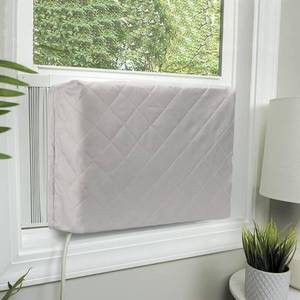 lot 15571 image: HOXHA Indoor Air Conditioner Cover for Window Units,Double Insulation Anti-Rust Adjustable Inside Window AC Cover with Free Elastic Straps