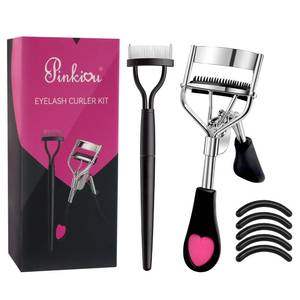 lot 15594 image: Pinkiou Eyelash Curlers with Comb and Eeylash Separator Set Professional Lash Curler with Built-in Comb Ergonomic Heart-Shaped Handle and Eyelash Comb Tool for Daily Makeup