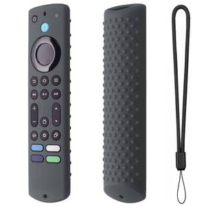 lot 15598 image: Silicone Remote case for 2023 Fire TV Stick 4K Max 2ndFir TV Omni SeriesFireTV 4-Series Remote,ToshibaInsignia FirTV Remote Cover with Lanyard(Dark Grey)