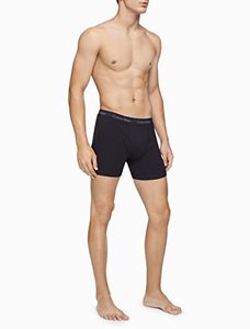 lot 15607 image: Calvin Klein Mens Cotton Classics 4-Pack Boxer Brief, 4 Black, S
